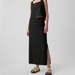 Gap Linen Blend Maxi Skirt NWT